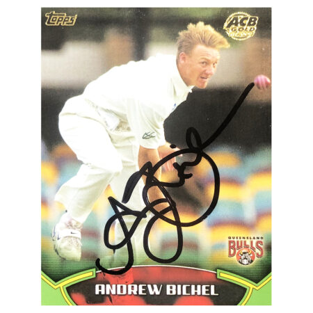 Andrew Bichel Signed Trading Card - Queensland Bulls Topps