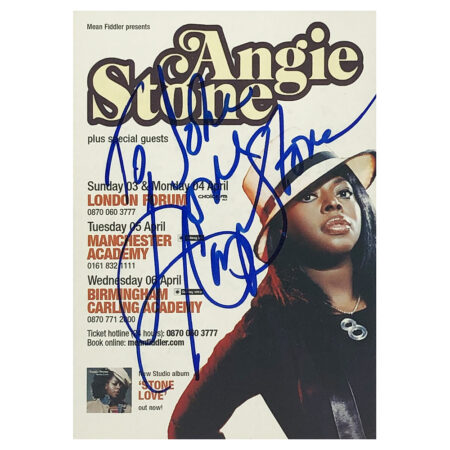 Angie Stone Signed Photo - Dedicated to Ryan