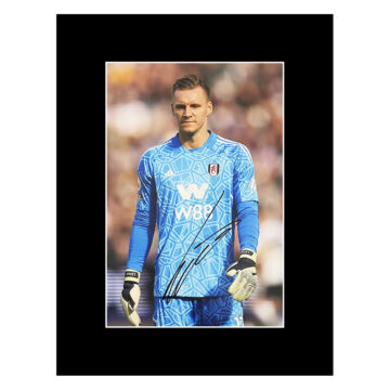 Autograph Bernd Leno Photo Display - 16x12 Fulham FC Icon