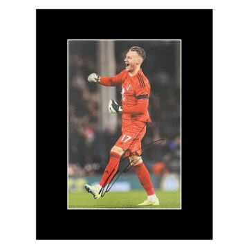 Autograph Bernd Leno Photo Display - 16x12 Fulham Icon