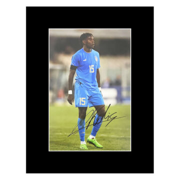 Autograph Caleb Okoli Photo Display 16x12 - Italy Icon