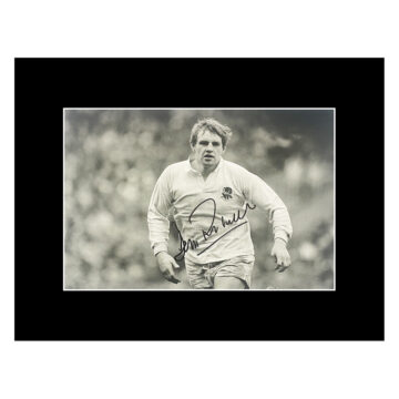 Autograph Dean Richards Photo Display 16x12 - England Rugby Icon