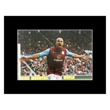 Autograph Gabriel Agbonlahor Photo Display 16x12 - Aston Villa FC Icon