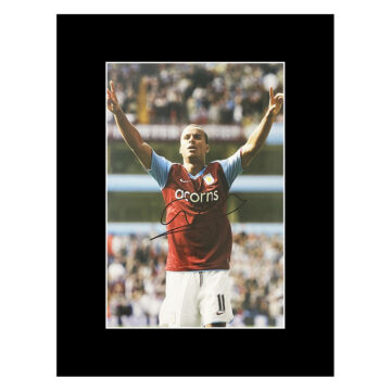 Autograph Gabriel Agbonlahor Photo Display 16x12 - Aston Villa Icon