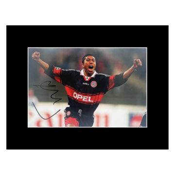 Autograph Giovane Elber Photo Display 16x12 - Bayern Munich Icon