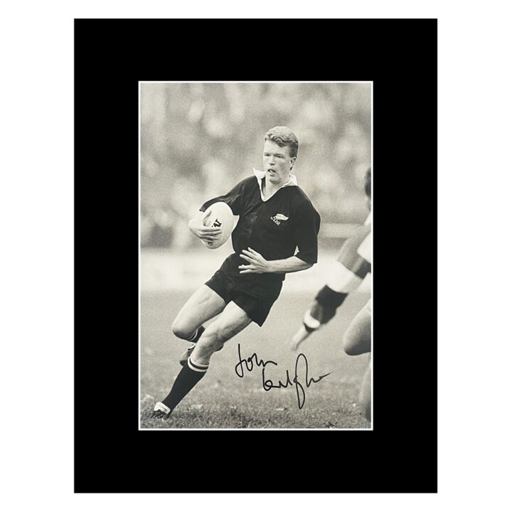 Autograph John Gallagher Photo Display 16x12 - All Blacks New Zealand