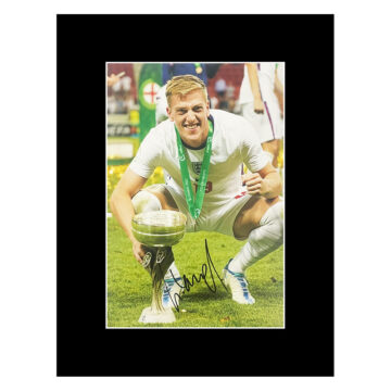 Autograph Liam Delap Photo Display 16x12 - England Icon