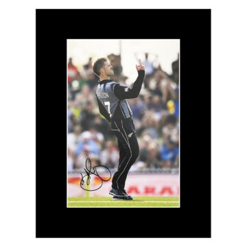 Autograph Lockie Ferguson Photo Display 16x12 - New Zealand Cricket Icon