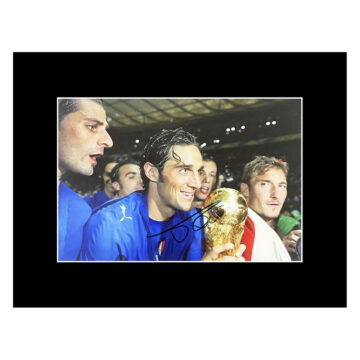 Autograph Luca Toni Photo Display 16x12 - World Cup Champion 2006