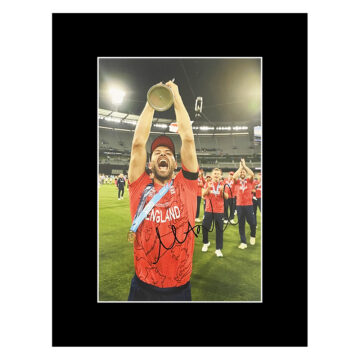 Autograph Mark Wood Photo Display 16x12 - T20 World Cup Winner 2022