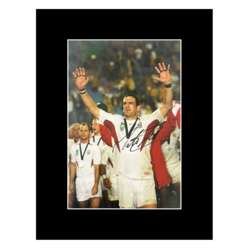 Autograph Martin Johnson Photo Display 16x12 - RWC Final 2003