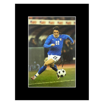 Autograph Massimo Oddo Photo Display 16x12 - Italy Icon