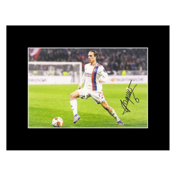 Autograph Maxence Caqueret Photo Display 16x12 - Lyon Icon