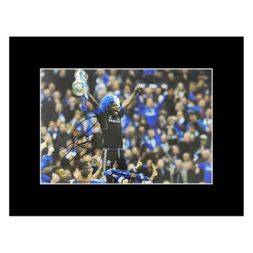 Autograph Michael Essien Photo Display 16x12 - FA Cup Winner 2012