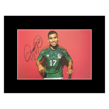 Autograph Orbelin Pineda Photo Display 16x12 - Mexico Icon