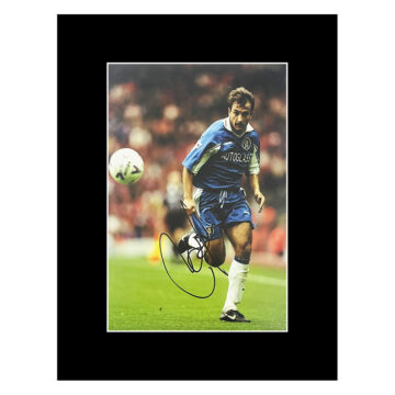 Autograph Pierluigi Casiraghi Photo Display 16x12 - Chelsea FC Icon