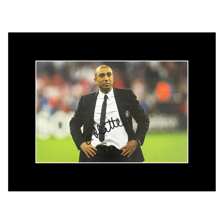 Autograph Roberto Di Matteo Photo Display 16x12 - Chelsea Icon