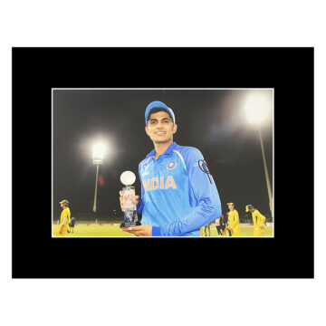 Autograph Shubman Gill Photo Display 16x12 - India Icon