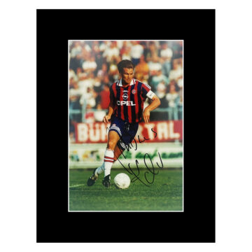 Autograph Thomas Helmer Photo Display 16x12 - Bayern Munich Icon