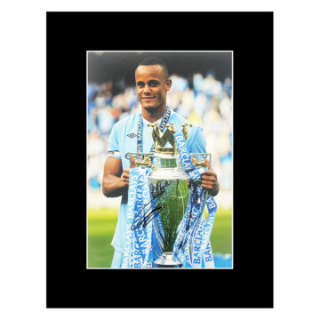 Autograph Vincent Kompany Photo Display 16x12 - PL Winner 2012