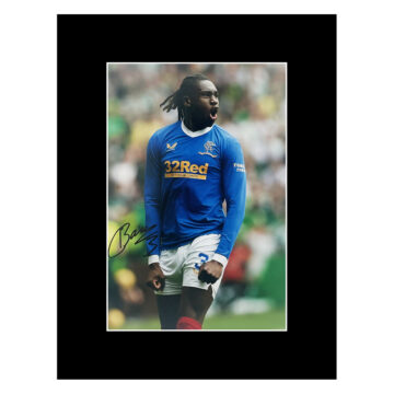 Calvin Bassey Autograph Photo Display 16x12 - Glasgow Rangers Icon