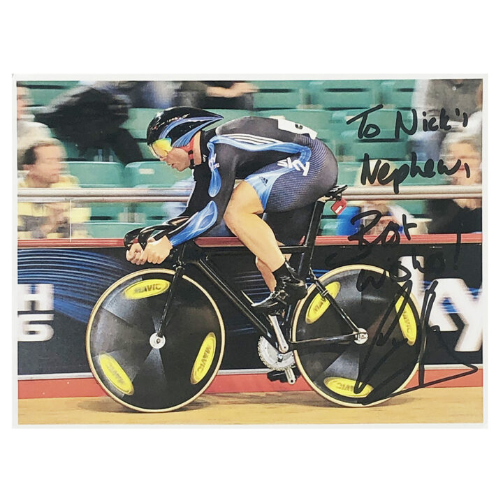 Chris Hoy Signed Photo - Dedicated to Nick's Nephew