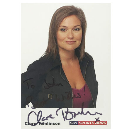 Clare Tomlinson Signed Photo - Dedicated to John