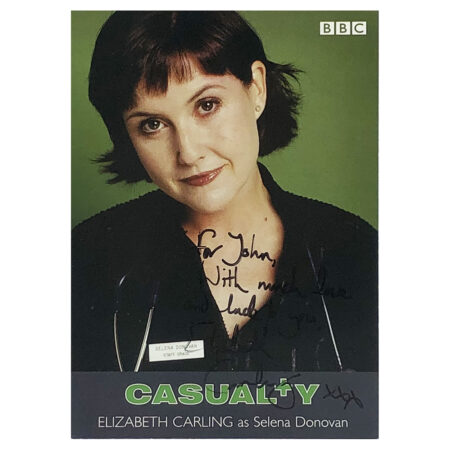 Elizabeth Carling Signed Photo - Dedicated to John