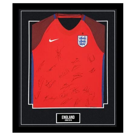 England Signed Framed Away Shirt - Euro 2016 Squad