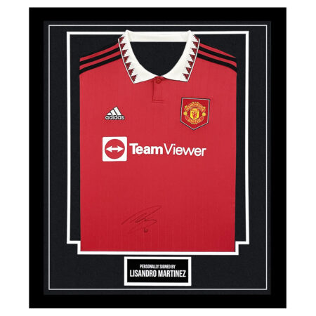 Framed Lisandro Martinez Signed Shirt - Manchester United Autograph