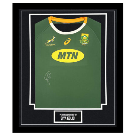 Framed Siya Kolisi Signed Shirt - Spirngboks Icon Autograph