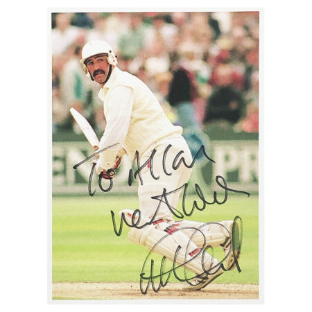 Graham Gooch Signed Photo - Dedicated to Allan