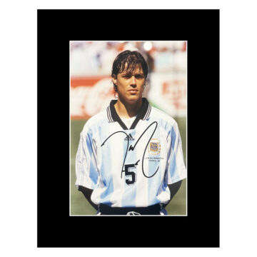 Matias Almeyda Autograph Photo Display 16x12 - Argentina Icon