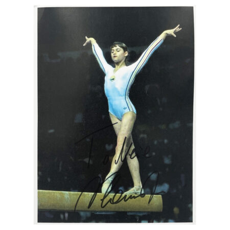 Nadia Comaneci Signed Photo - Dedicated To Neil