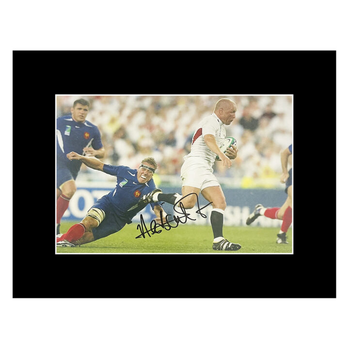 Neil Back Autograph Photo Display 16x12 - England Icon