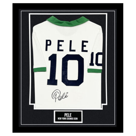 Pele Signed Framed Shirt - New York Cosmos Icon