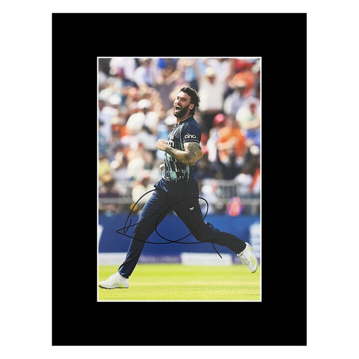 Reece Topley Autograph Photo Display 16x12 - England Icon