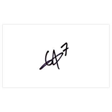 Signed Adlene Guedioura White Card - Nottingham Forest Autograph