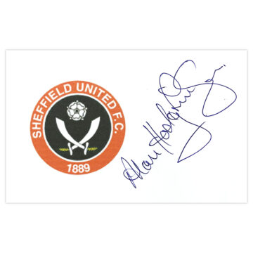 Signed Alan Hodgkinson White Card - Sheffield United Autograph