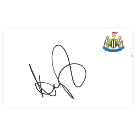 Signed Alan Pardew White Card - Newcastle United Autograph