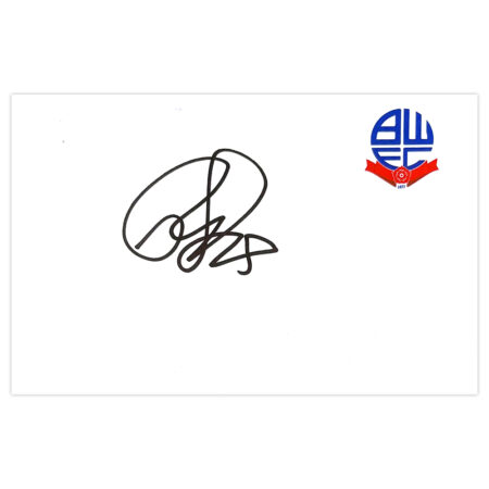 Signed Alex Baptiste White Card - Bolton Wanderers Autograph