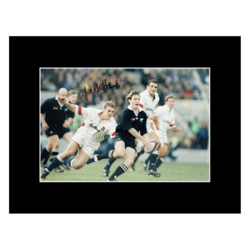 Signed Andrew Mehrtens Photo Display - 16x12 All Blacks Icon