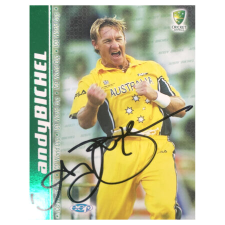 Signed Andy Bichel Trade Card - Cricket World Cup Winner 2003