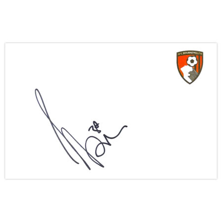 Signed Benjamin Buchel White Card - Bournemouth Autograph