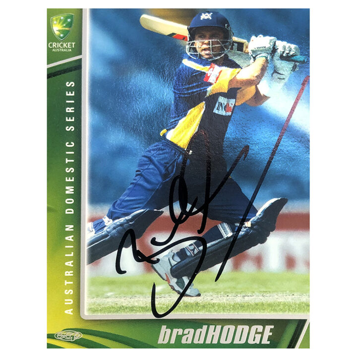 Signed Brad Hodge Trade Card - Australia Domestic Series Autograph