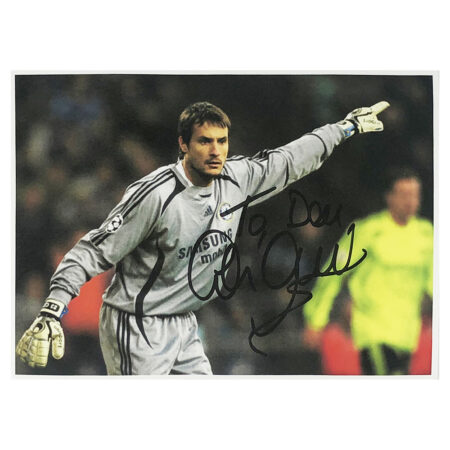 Signed Carlo Cudicini Chelsea Photo - Dedicated to Dom