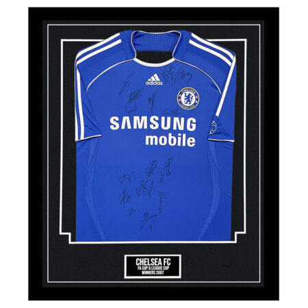 Signed Chelsea FC Framed Shirt - FA Cup & League Cup Winners 2007