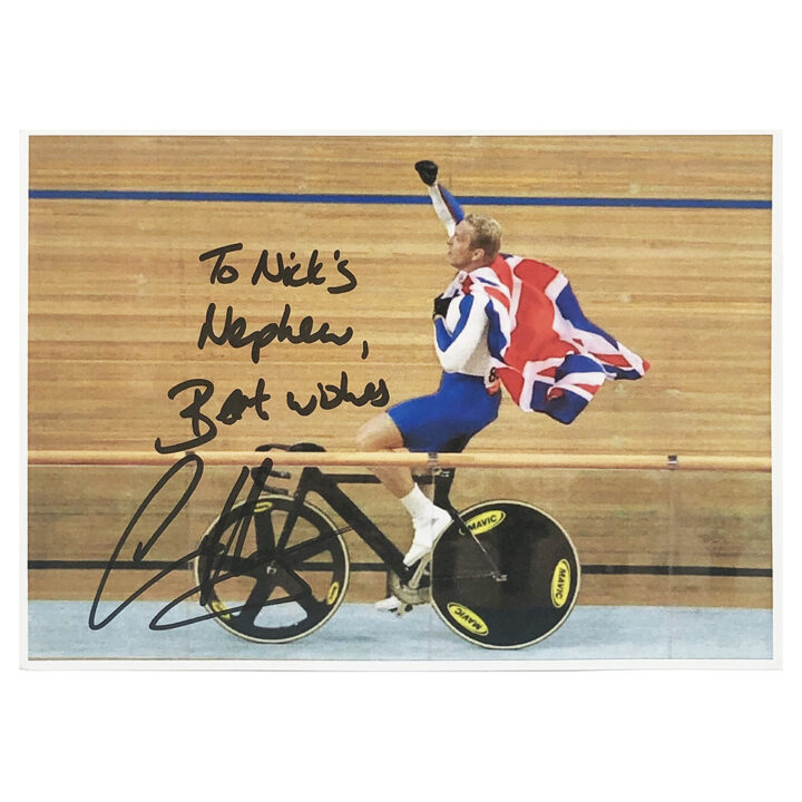 Signed Chris Hoy Photo - Dedicated to Nick's Nephew