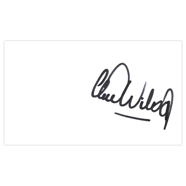 Signed Clive Wilson White Card - QPR Autograph