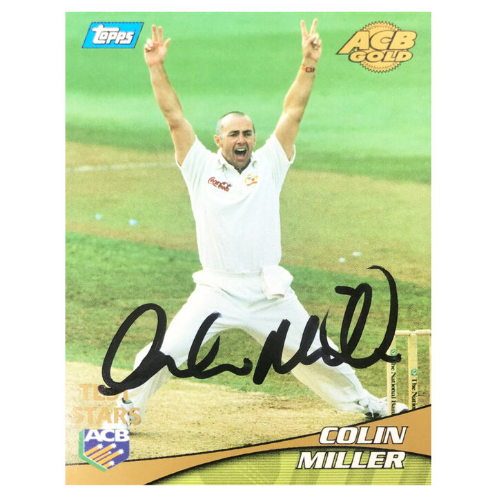 Signed Colin Miller Trading Card - Australia Test Stars Topps